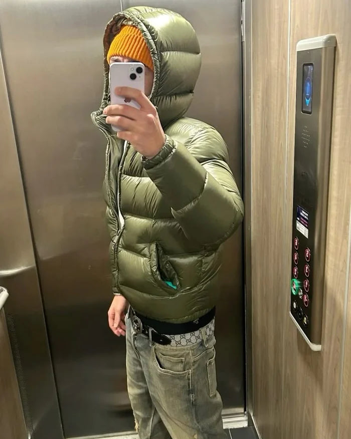 GLOSSY PUFFER JACKET