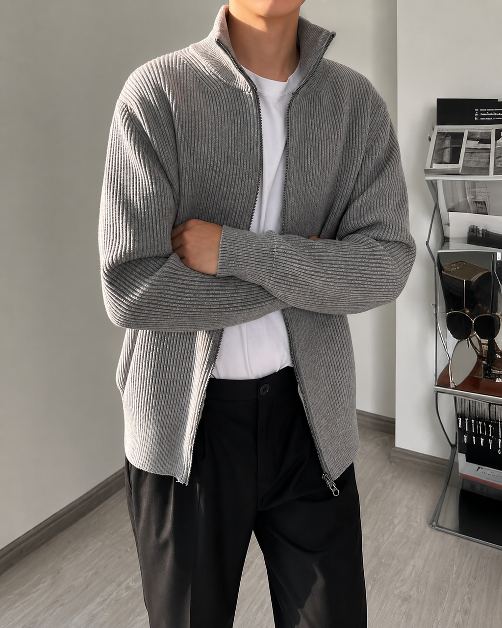 MARCELLO KNIT ZIP UP