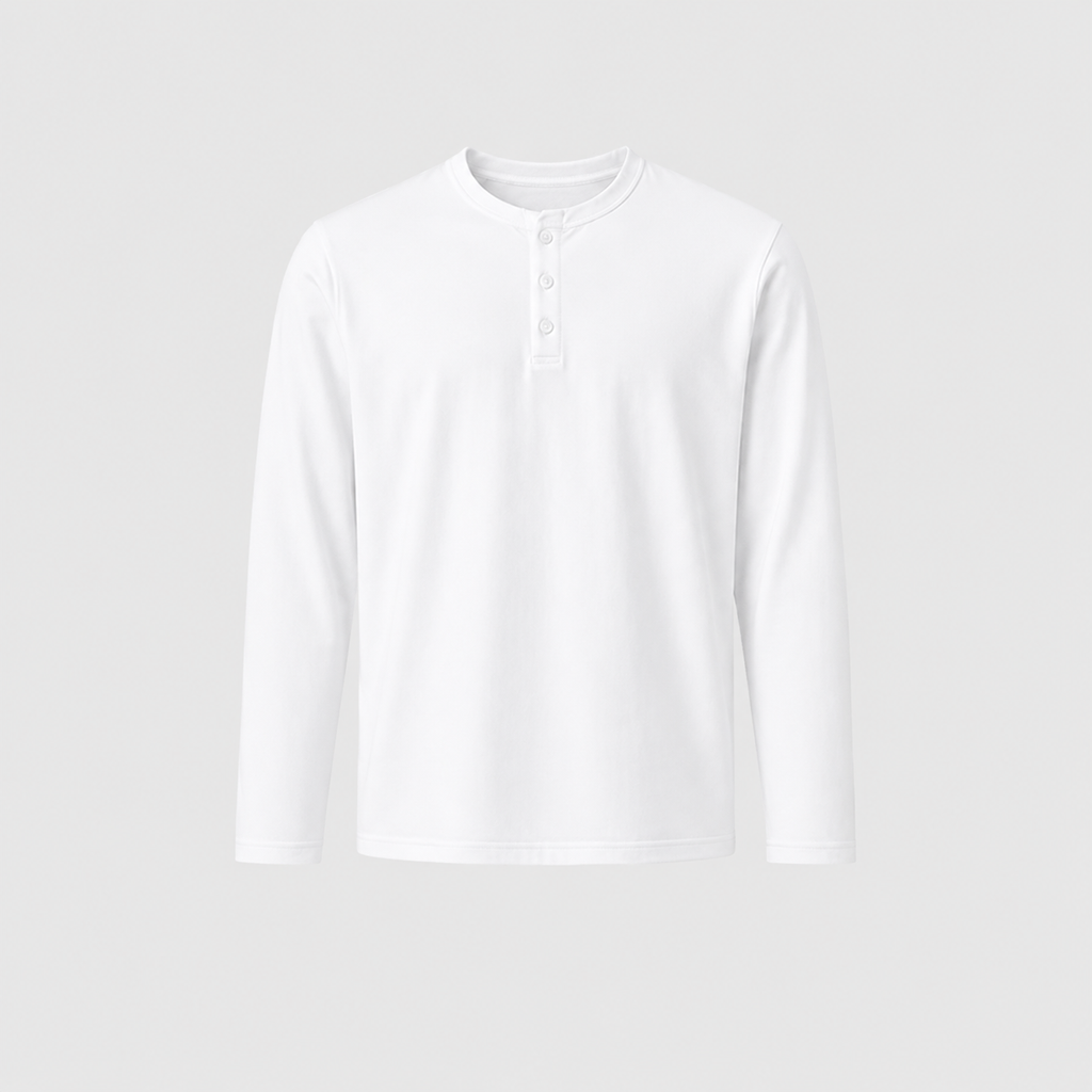 Soft Long Sleeve Henley Tee