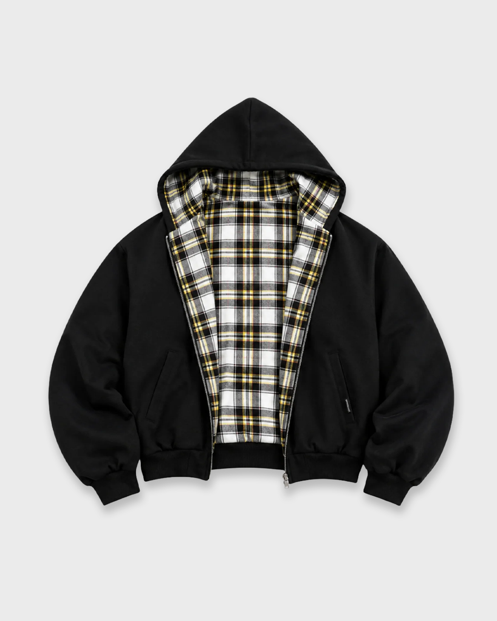 CHEQUERED LINE ZIP HOODIE
