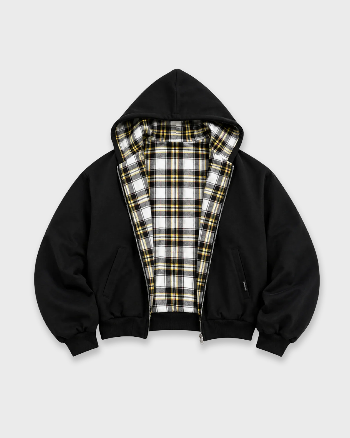 CHEQUERED LINE ZIP HOODIE