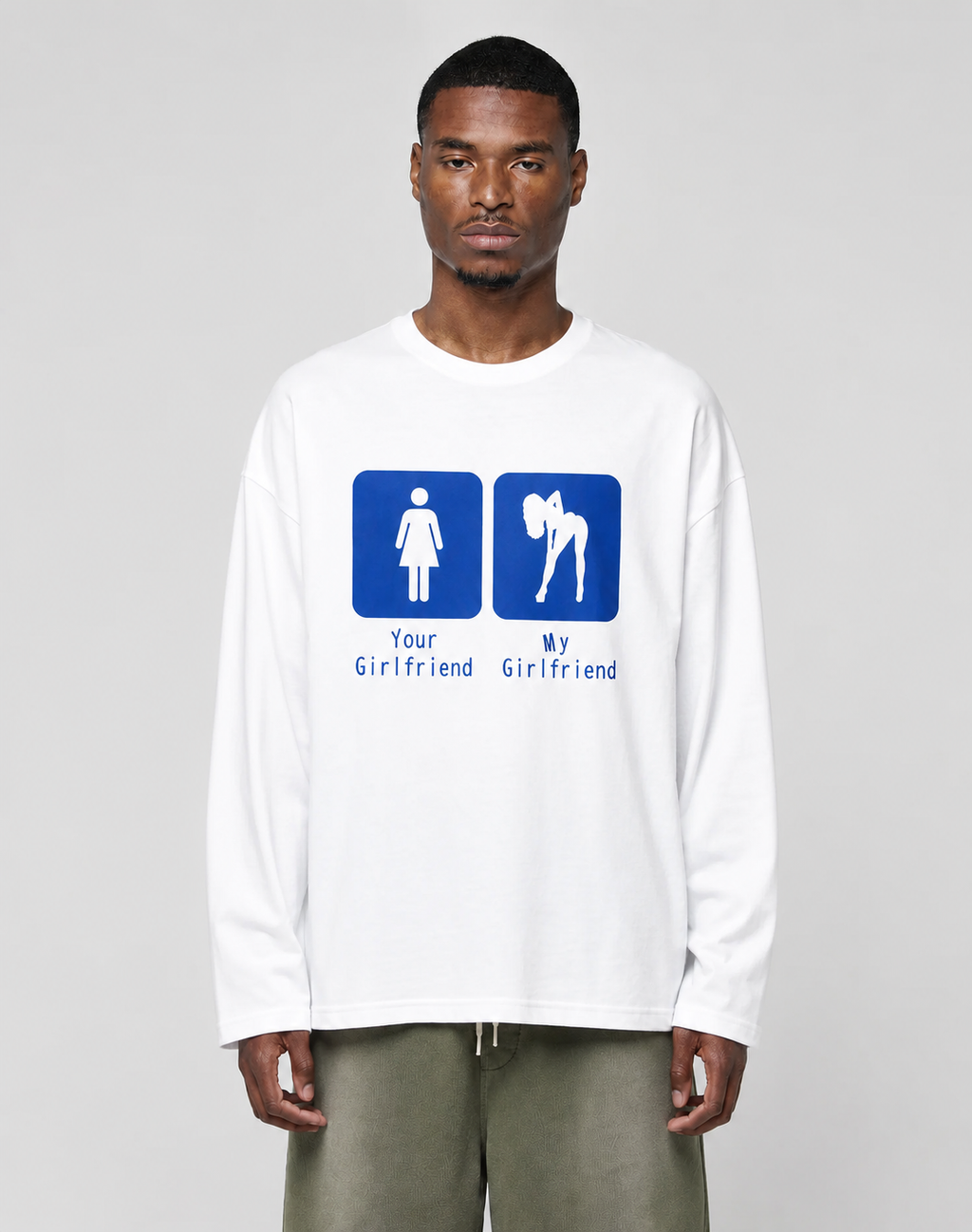 Your Girlfriend / My Girlfriend - White Longsleeve
